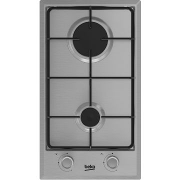 Beko HDCG 32220 FX Acero inoxidable Integrado 29 cm Encimera de gas 2 zona(s)